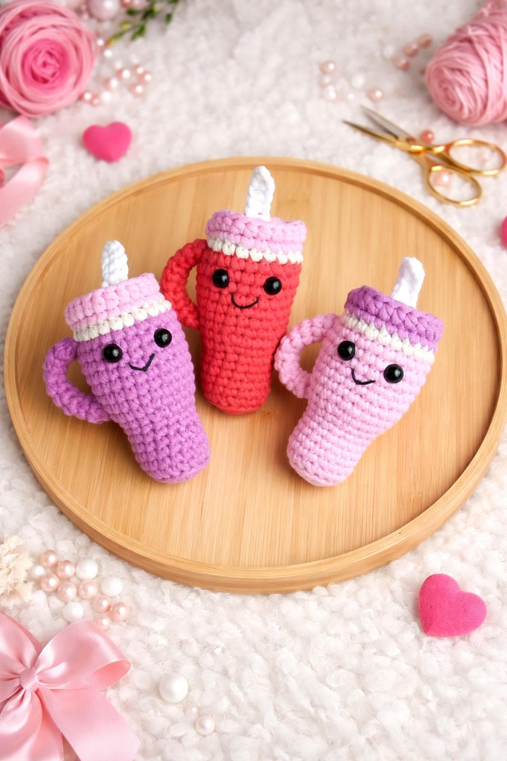 Valentine Amigurumi Drink Plush Pattern | Crochet Cup Toy PDF (Beginner Friendly) - image 3