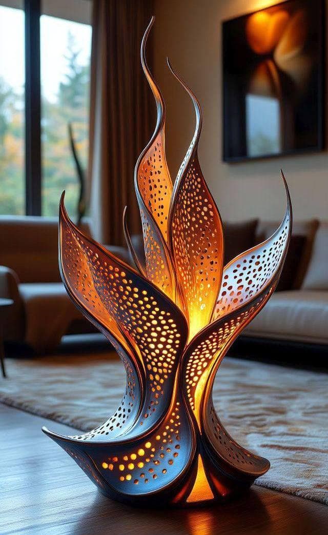 Illuminated Sculpture Lamp DIY Guide | Organic Metal Light Decor (Digital Download)