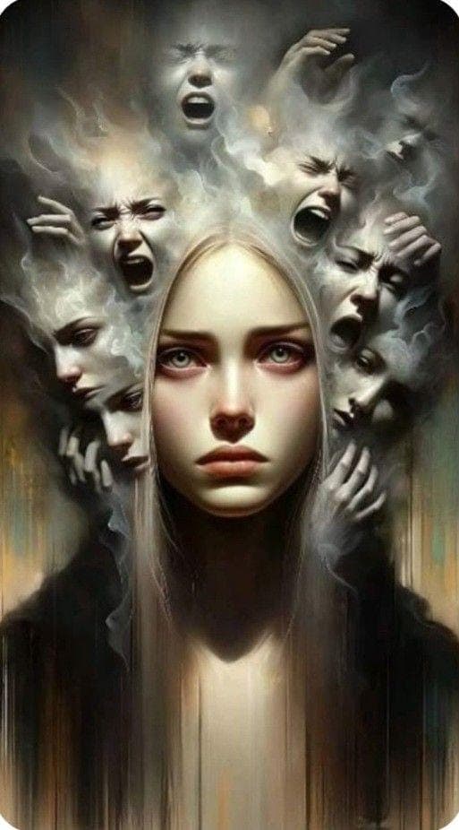 Inner Conflict & Mental Struggle Art – Surreal Psychological Illustration - image 4