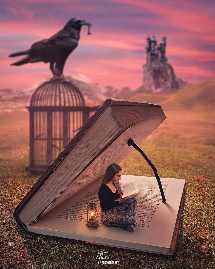 Magical Book Forest Fantasy | Girl Entering a Storybook World - image 5