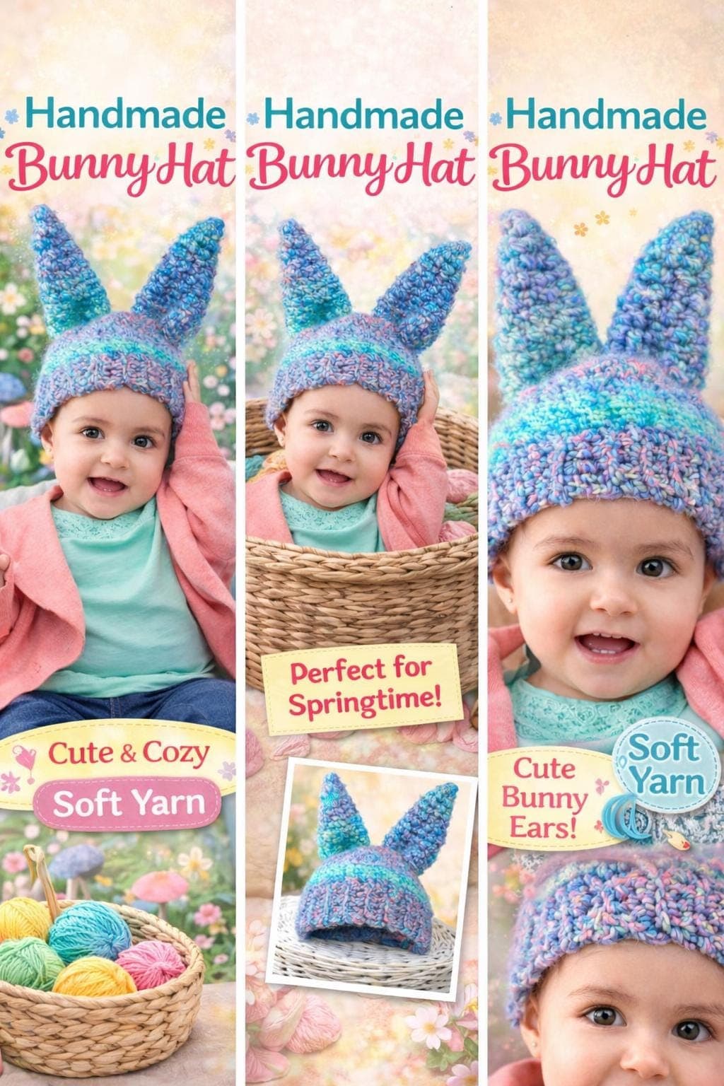 Crochet Fluffy Bunny Hat Pattern | Beginner Baby Beanie (PDF Pattern) - image 3
