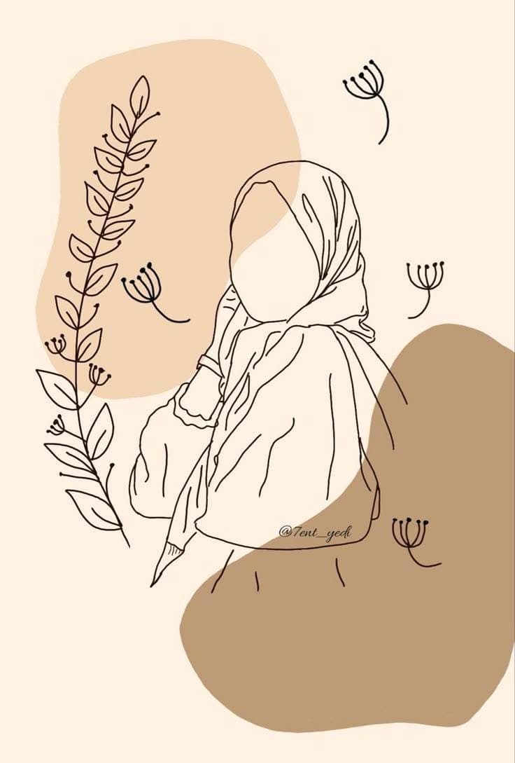 Minimalist Woman Line Art Print | Boho Botanical Face (Digital Download) - image 3