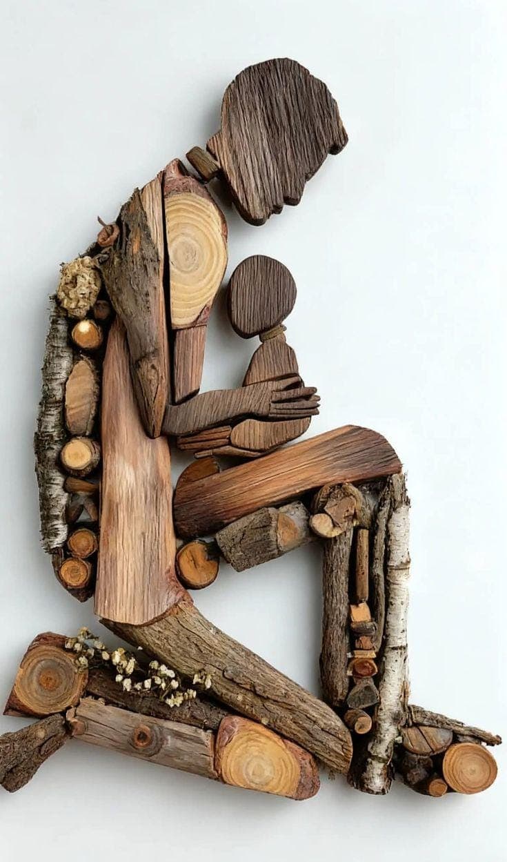 Driftwood Wall Art | Handmade Natural Wood Sculpture for Home Decor - image 3