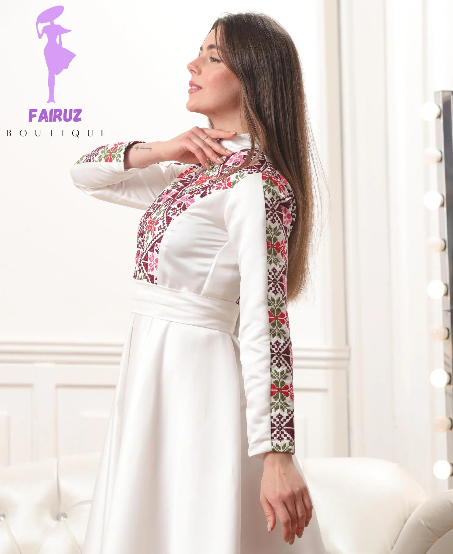 Traditional Palestinian Embroidered Dress for Special Events #11 - image 5