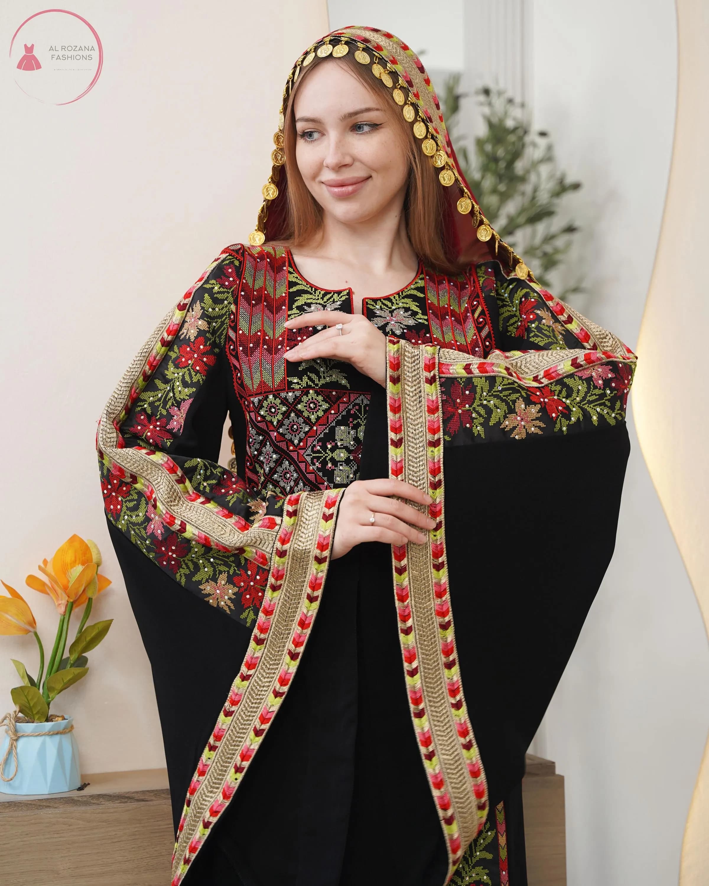 Elegant Women’s Thobe Dress with Belt – Complete Hijab Set for Women#129 - image 3