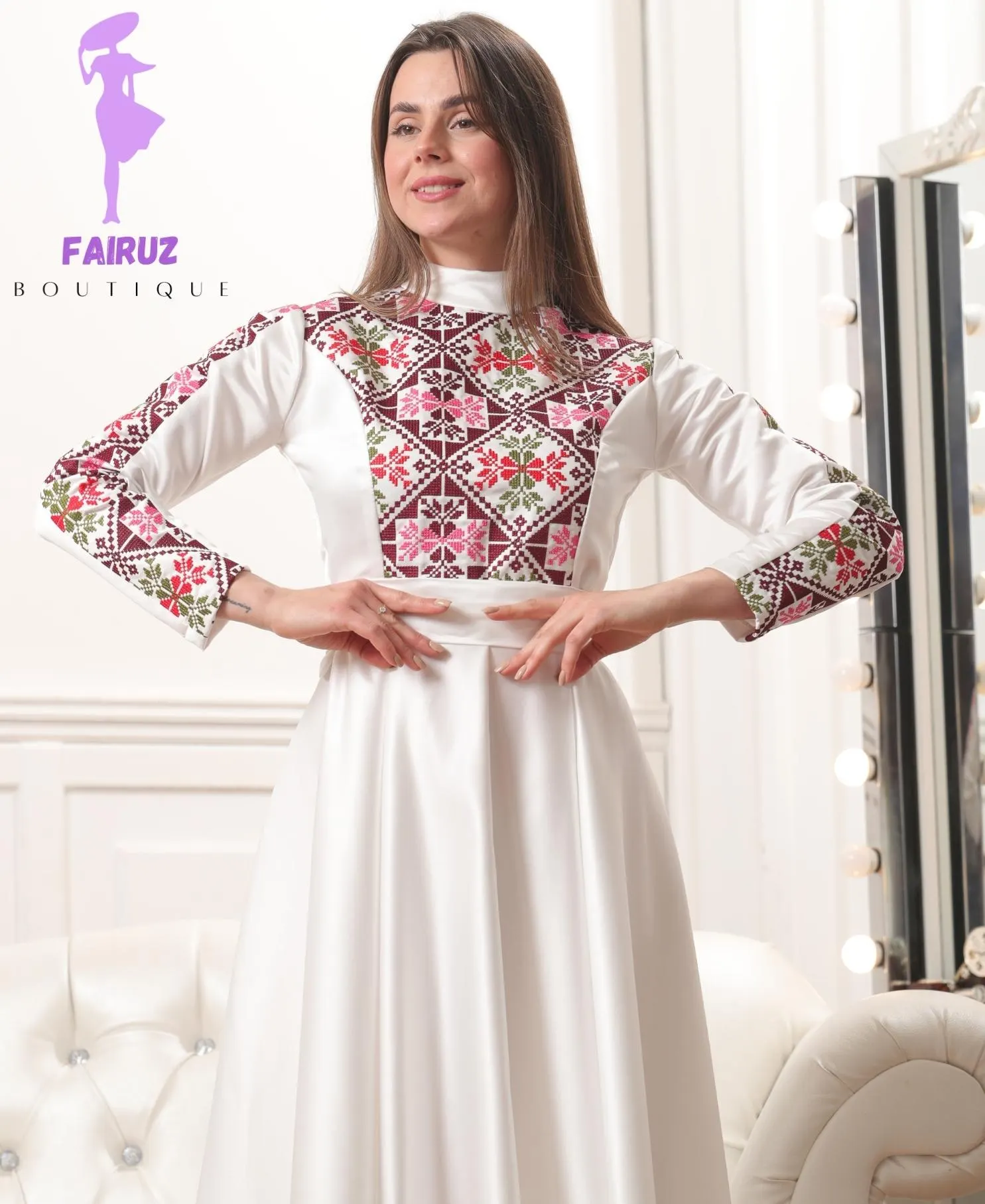 Traditional Palestinian Embroidered Dress for Special Events #11 - image 4