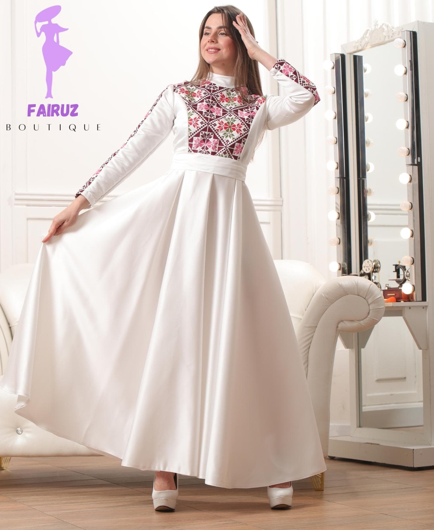 Traditional Palestinian Embroidered Dress for Special Events #11 - image 3