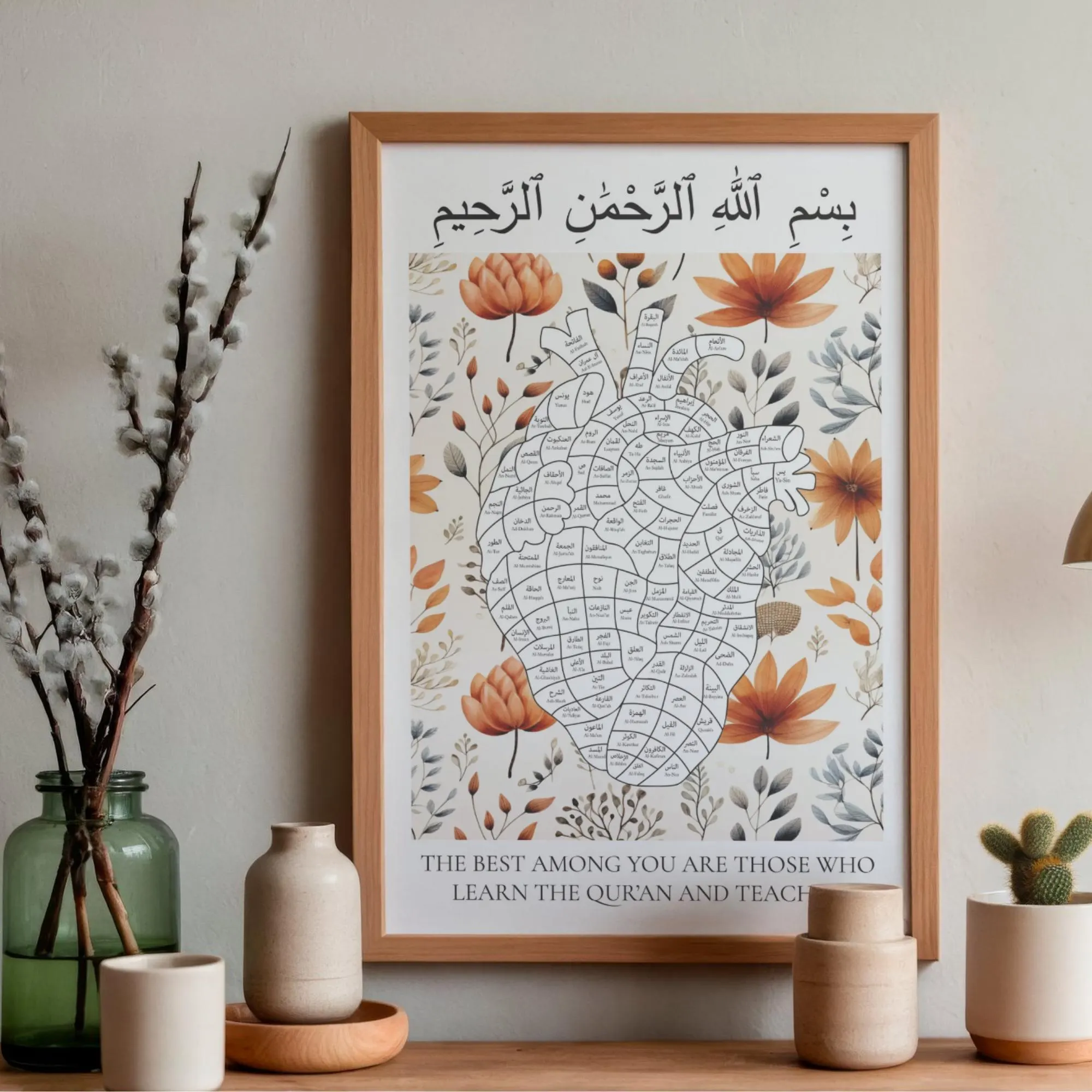 Floral Quran Tracker Printable, Hifz Memorization Chart, Islamic Wall Art (Digital Download) - image 5