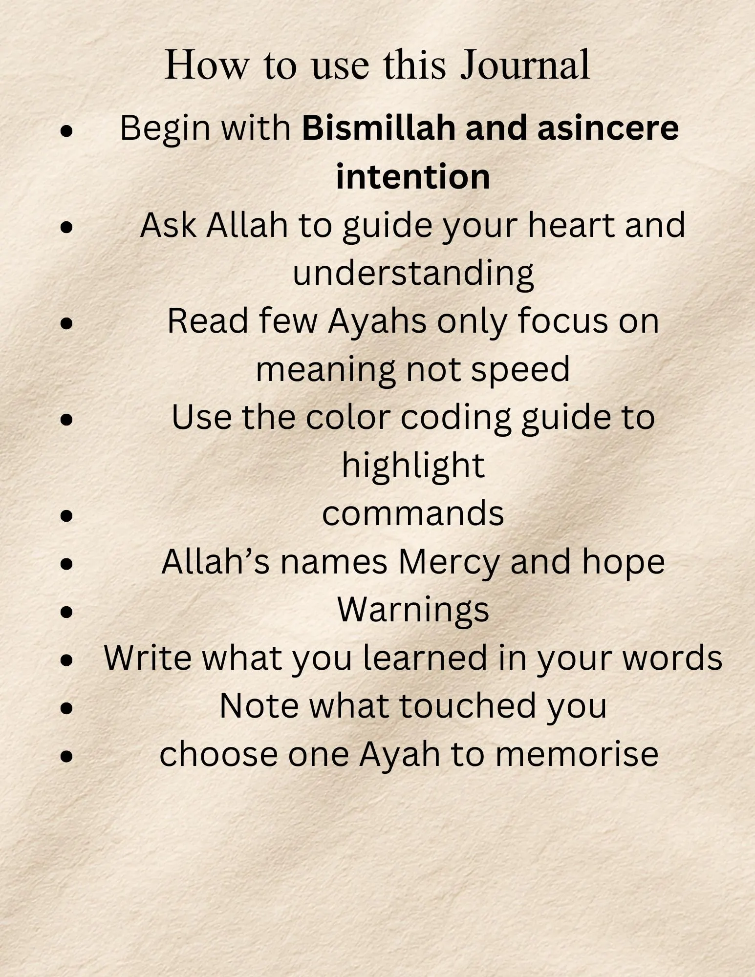 My Quran Reflection Journal - Aguided Islamic Journal for Ayah , dua Sunnah AND weekly growth - image 5
