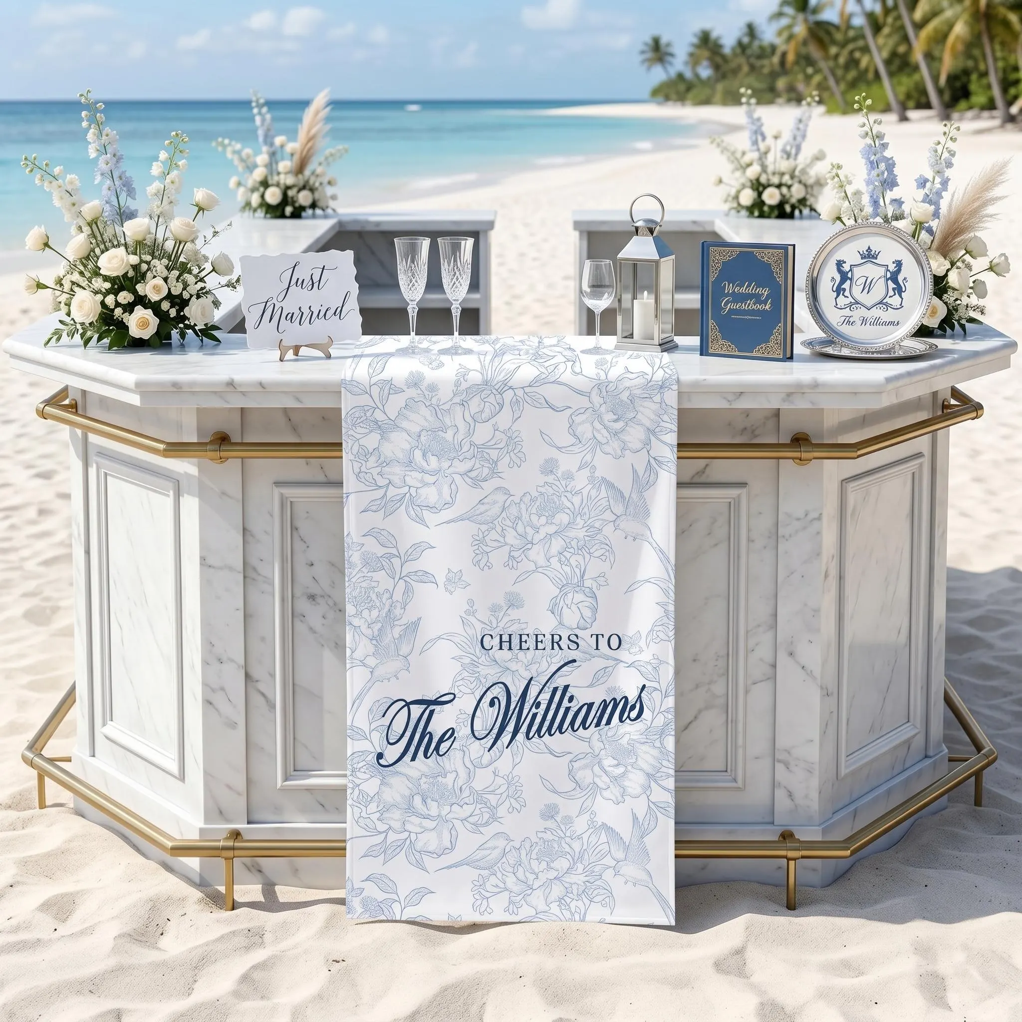 Personalized Wedding Bar Sign Fabric Banner, Custom His and Hers Bar Sign, Elegant Drink Station Decor, Linen name Bar Front Sign Reception - image 4
