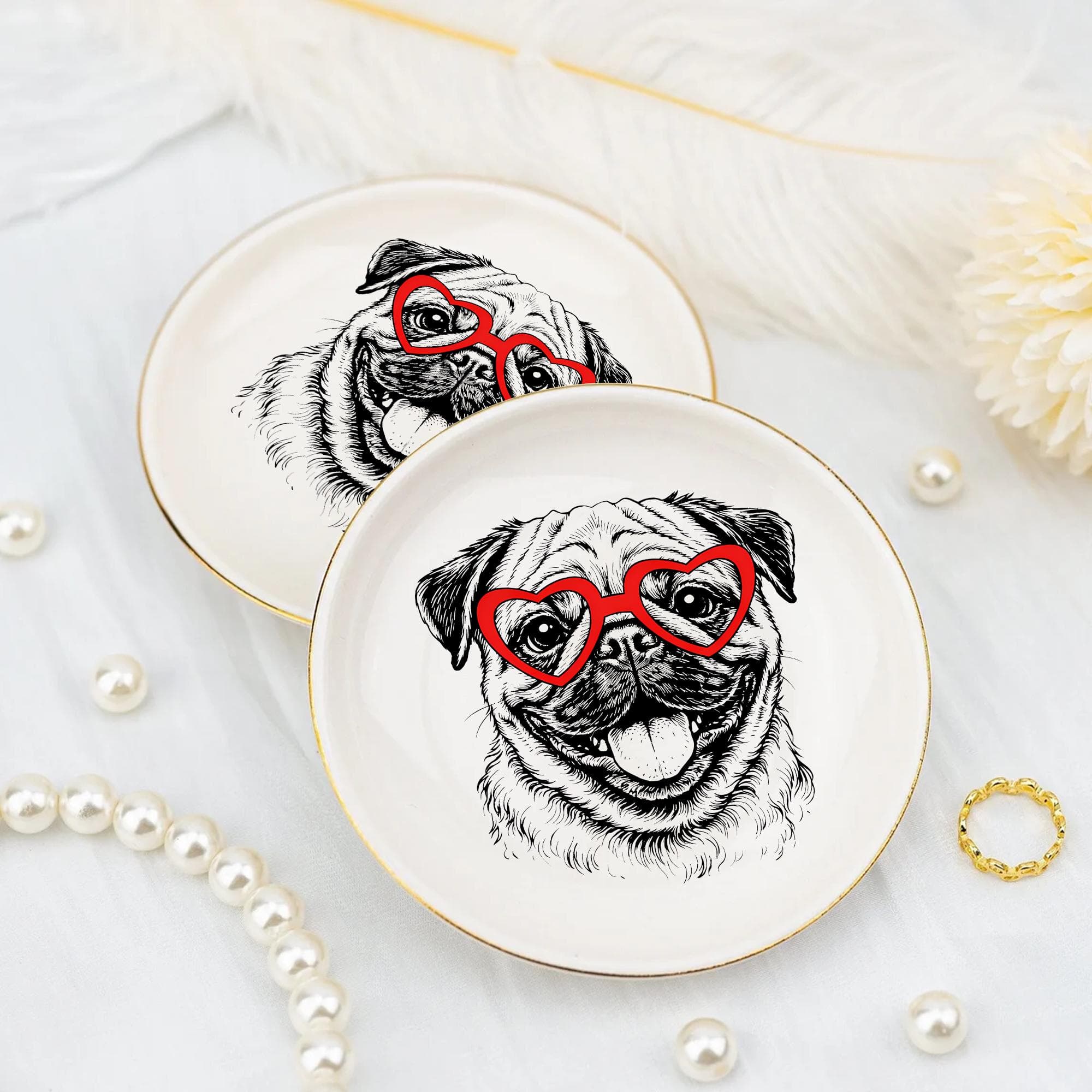 Custom Pet Portrait Ceramic Ring Dish, Engagement Gift - image 5