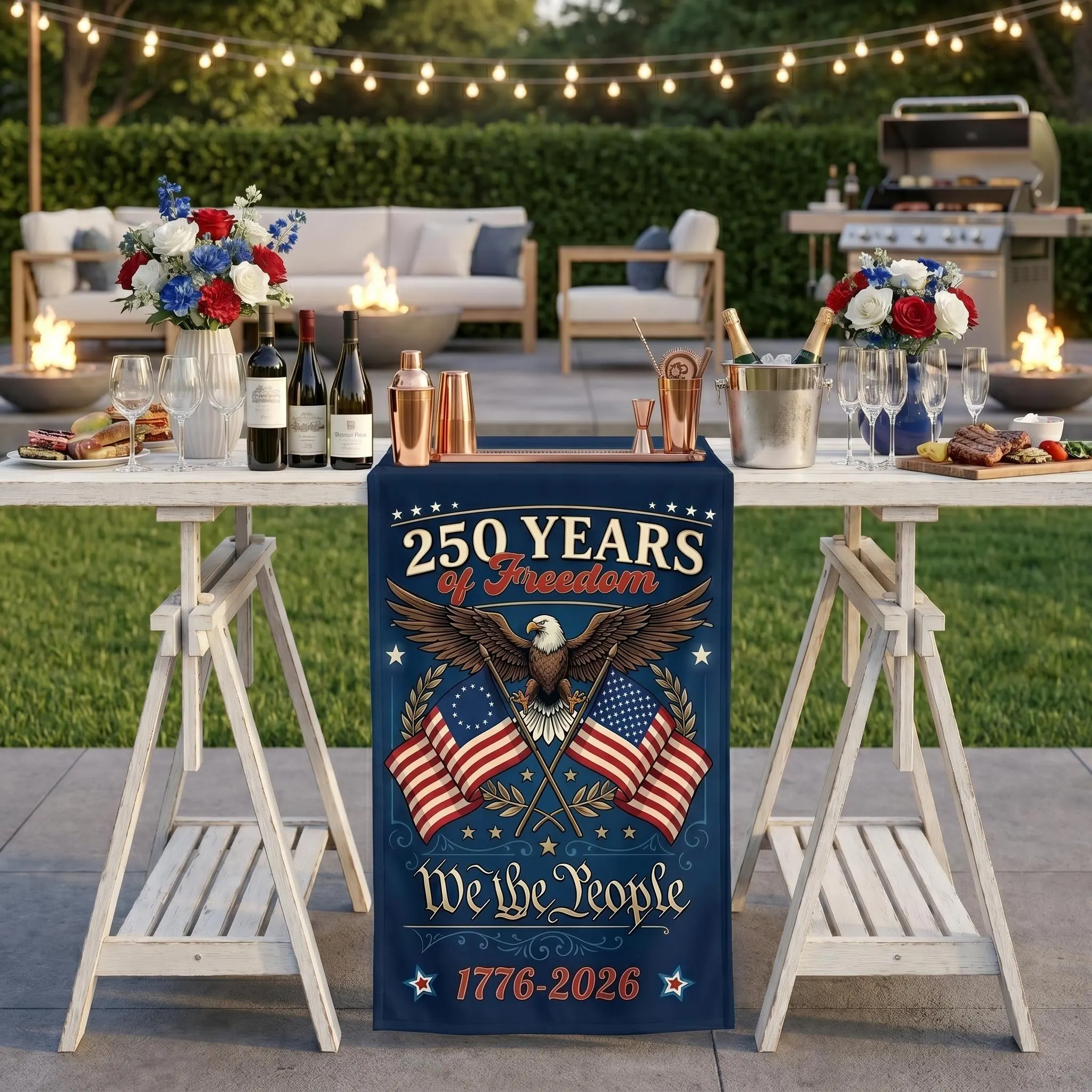 250th Anniversary bar sign, Patriotic Fence, We The People Banner, 1776 2026 bar sign, American bar sign, Semiquincentennial bar sign Decor - image 3