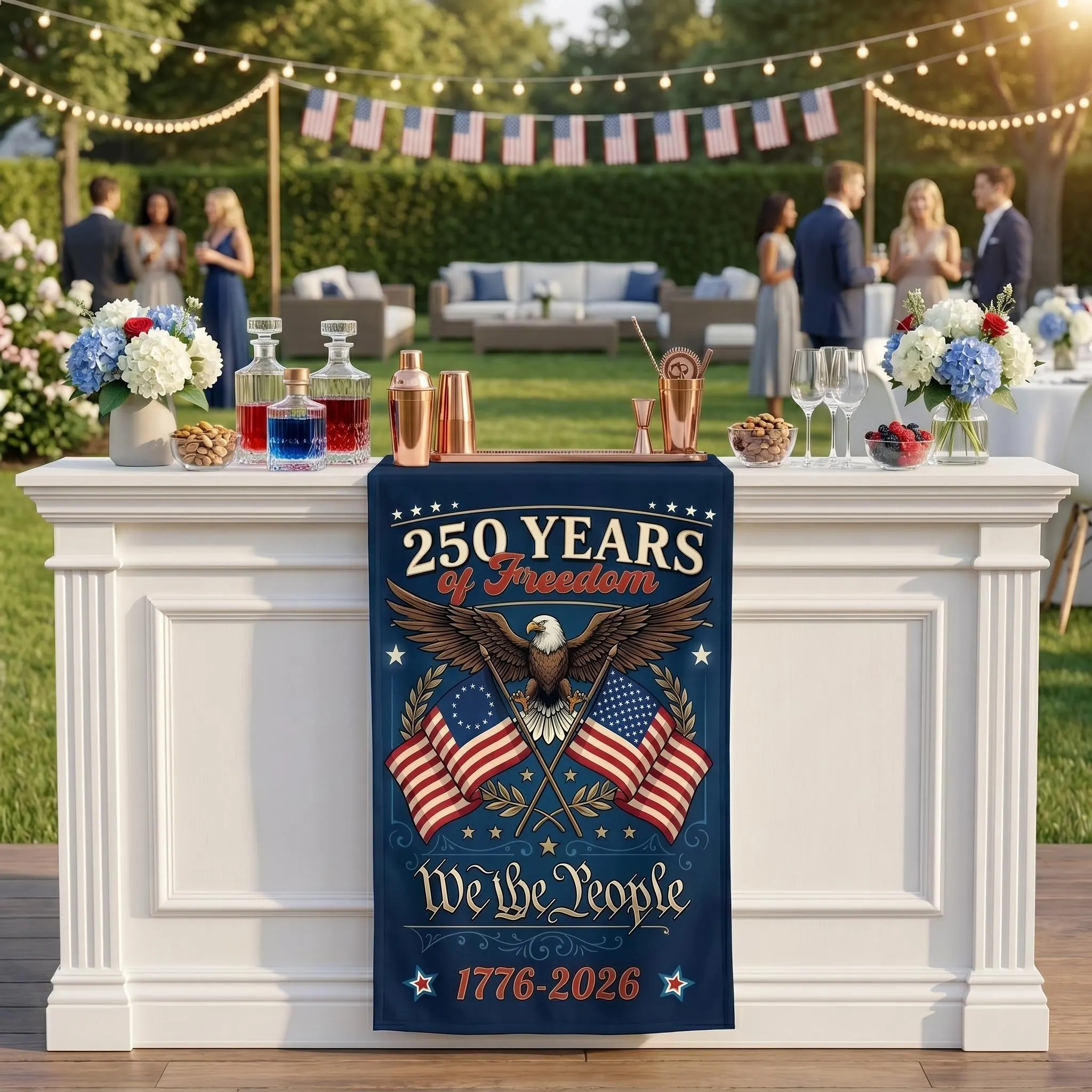 250th Anniversary bar sign, Patriotic Fence, We The People Banner, 1776 2026 bar sign, American bar sign, Semiquincentennial bar sign Decor - image 5