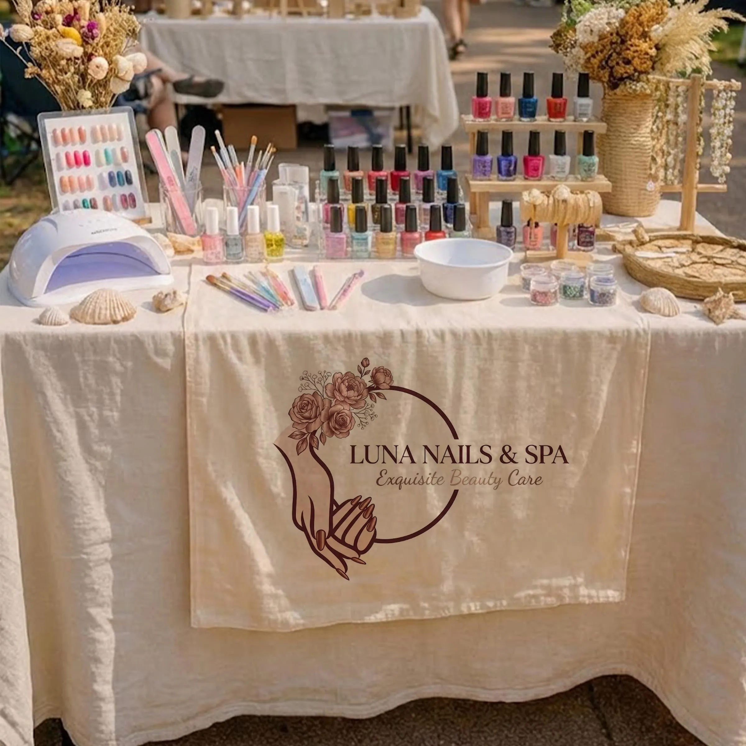 Custom Table Runner with Logo, Custom Table Runner – Personalized Logo Table Decor for Weddings, Parties, and Events