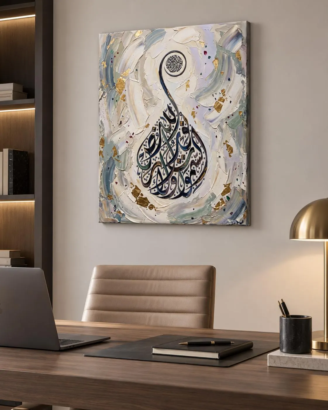 Allahu Nurus Samawati Wal Ard Canvas, Arabic Calligraphy, Islamic Wall Art (Ready-to-Hang) - image 4