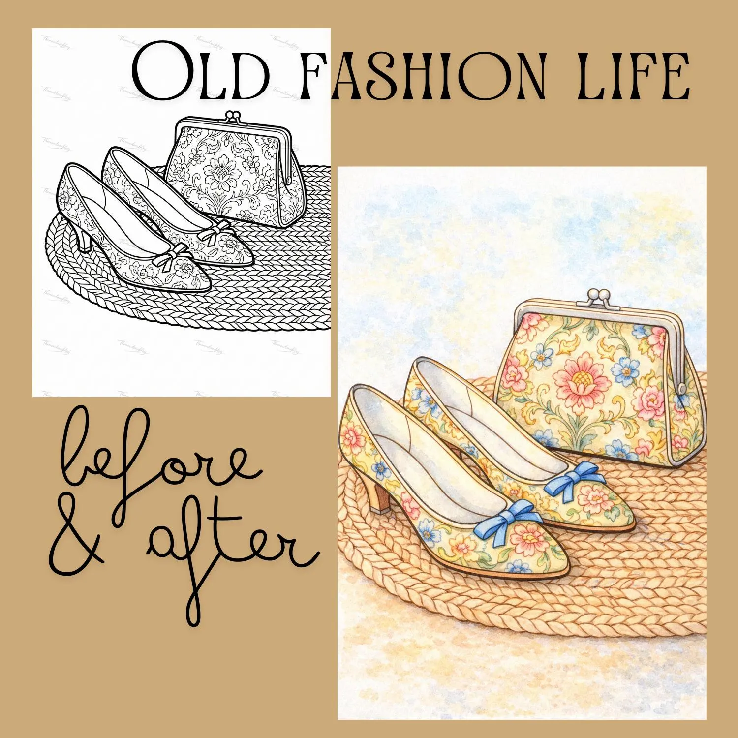 1950s Retro Fashion Coloring Pages | Mid-Century Lifestyle Scenes (Digital Download) - image 4