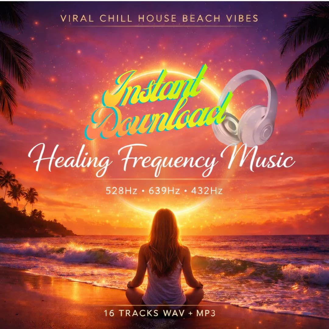 Chill House Beach Vibes Music | Healing Frequencies 528Hz 639Hz 432Hz | Premium Lossless WAV MP3 Audio for Yoga Spa Massage Background