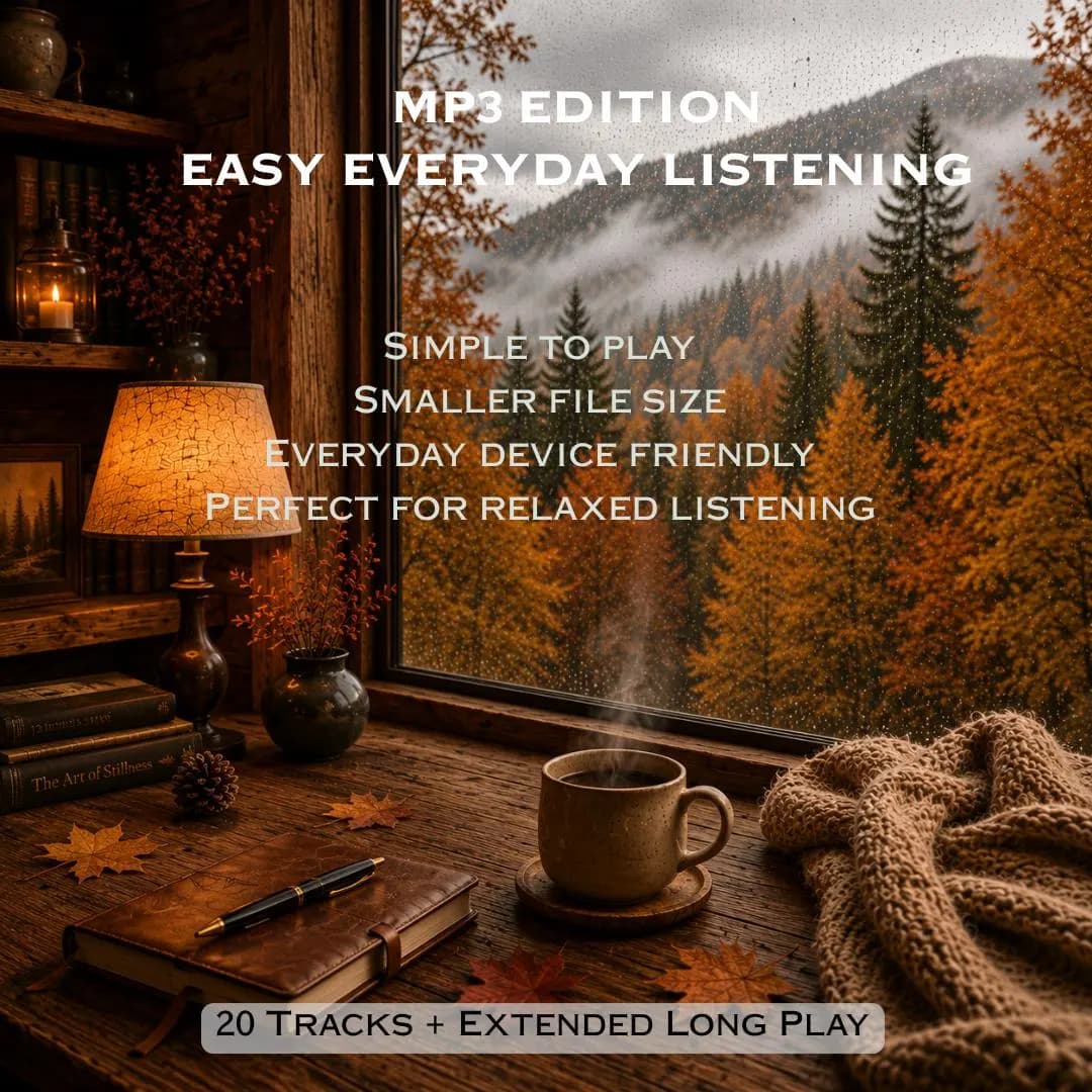 Slow Living Autumn Cabin Music | Cozy Autumn Instrumental Collection | 20 MP3 Tracks + 73 Min Long Play | Reading & Relaxation Music - image 3