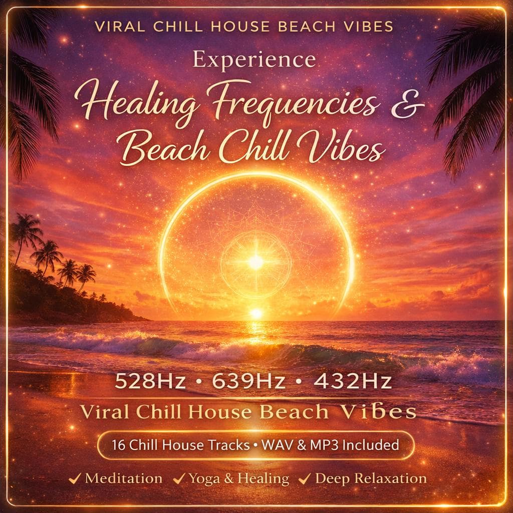 Chill House Beach Vibes Music | Healing Frequencies 528Hz 639Hz 432Hz | Premium Lossless WAV MP3 Audio for Yoga Spa Massage Background - image 4