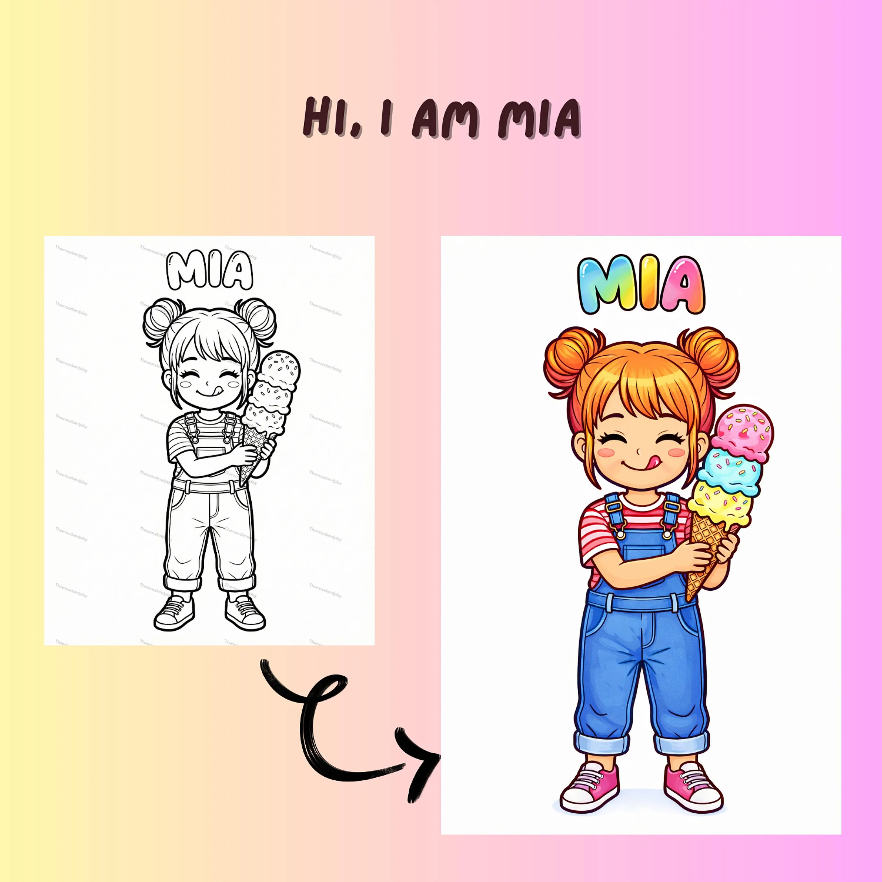 Leo & Mia Spring Coloring Book, Kids' Daily life Adventures Activities (A4/Letter PDF) - image 4