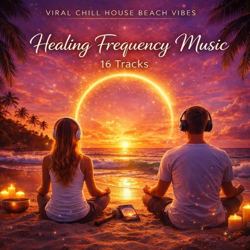 Chill House Beach Vibes Music | Healing Frequencies 528Hz 639Hz 432Hz | Premium Lossless WAV MP3 Audio for Yoga Spa Massage Background - image 2