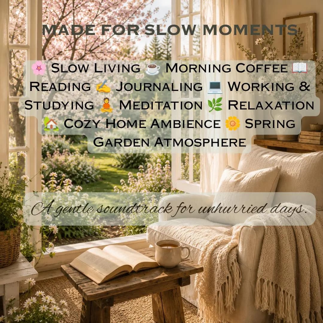 Slow Living Spring Garden Music | Cozy Spring Instrumental Collection | 20 MP3 Tracks + 70 Min Long Play | Reading & Relaxation Music - image 5