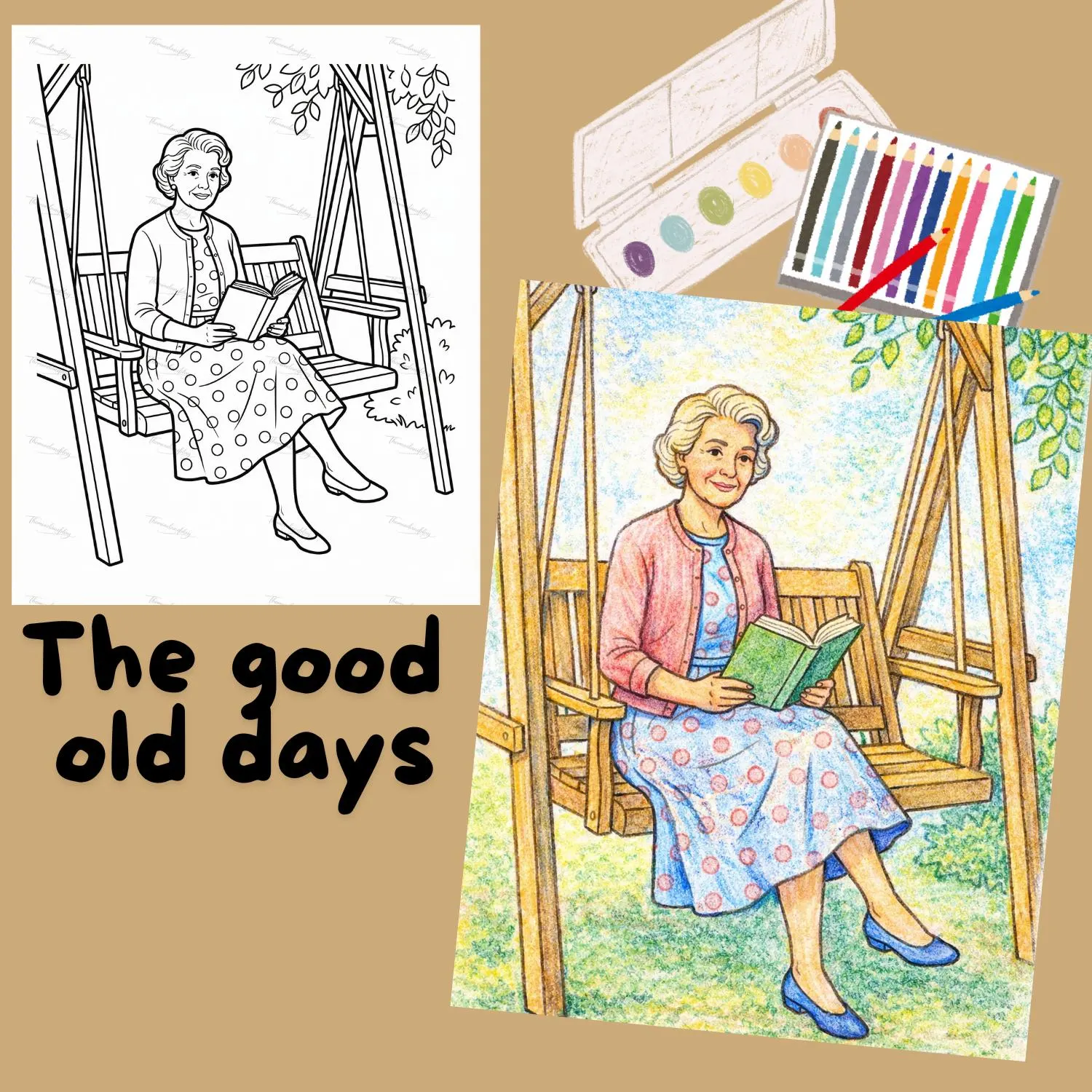 1950s Retro Fashion Coloring Pages | Mid-Century Lifestyle Scenes (Digital Download) - image 3
