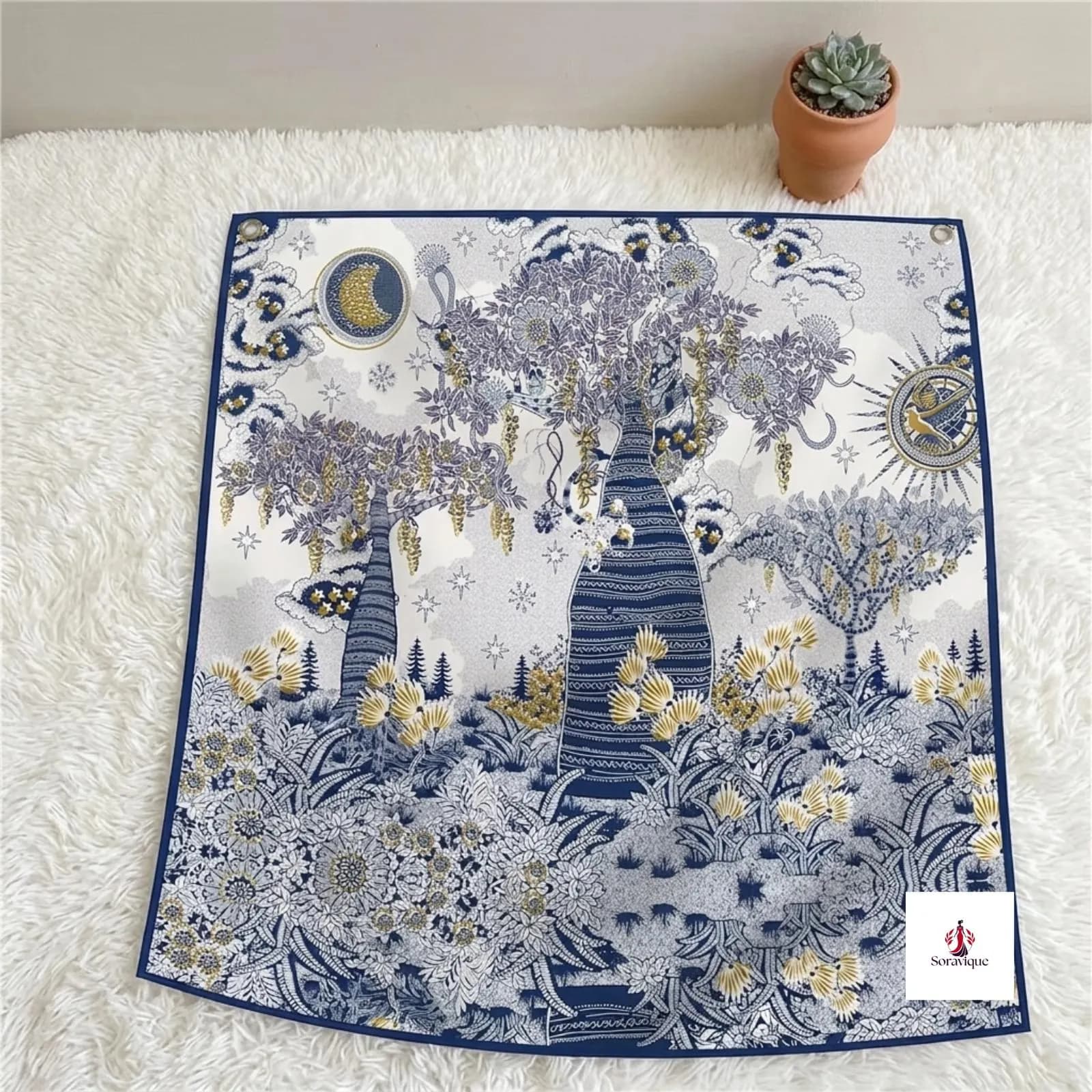 90cm Floral Polyester Square Scarf, Elegant Neck Wrap, Hair Accessory