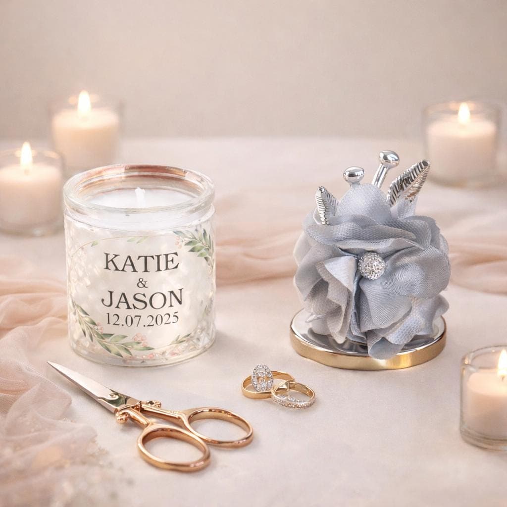 Custom Candle Favors, Personalized Wedding Keepsake Gift - image 5