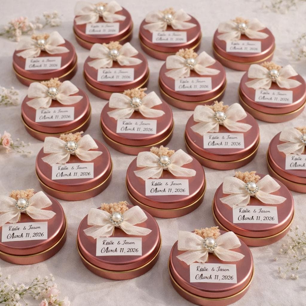 Personalized Candle Wedding Favors, Elegant Guest Gift - image 4