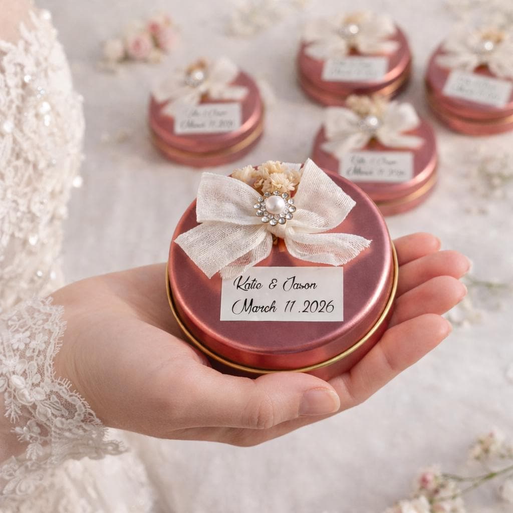 Personalized Candle Wedding Favors, Elegant Guest Gift