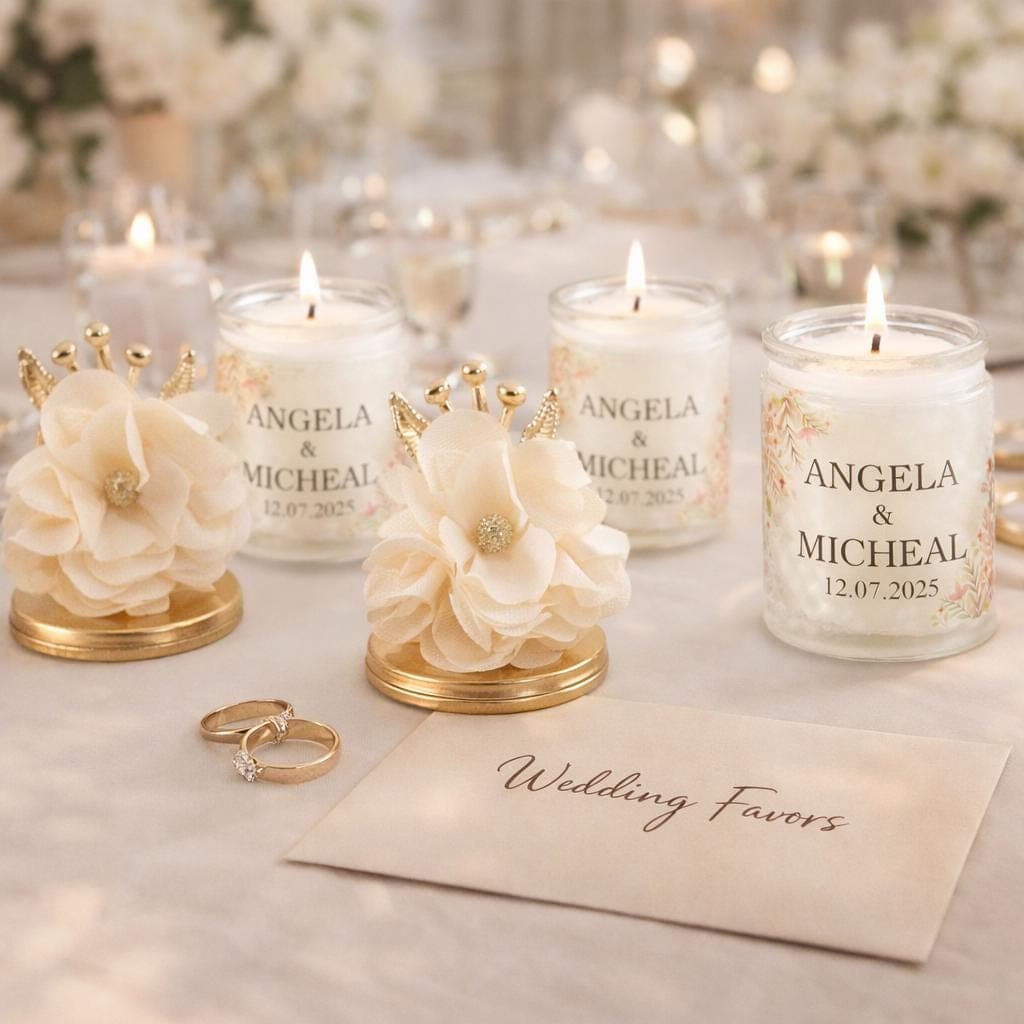 Custom Candle Favors, Personalized Wedding Keepsake Gift - image 4