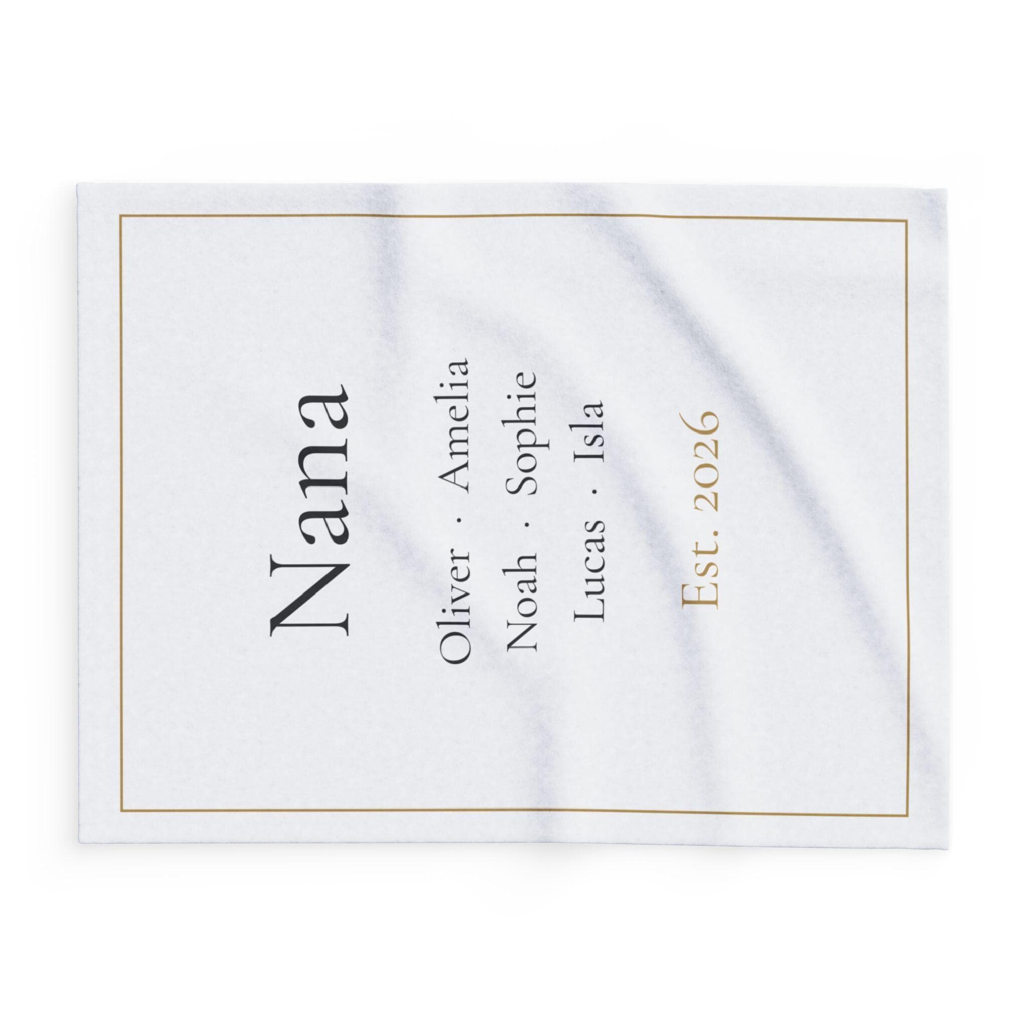 Personalized Nana Blanket with Grandkids Names, Custom Fleece Throw, Gift for Nana from Grandchildren, Christmas Gift - image 5
