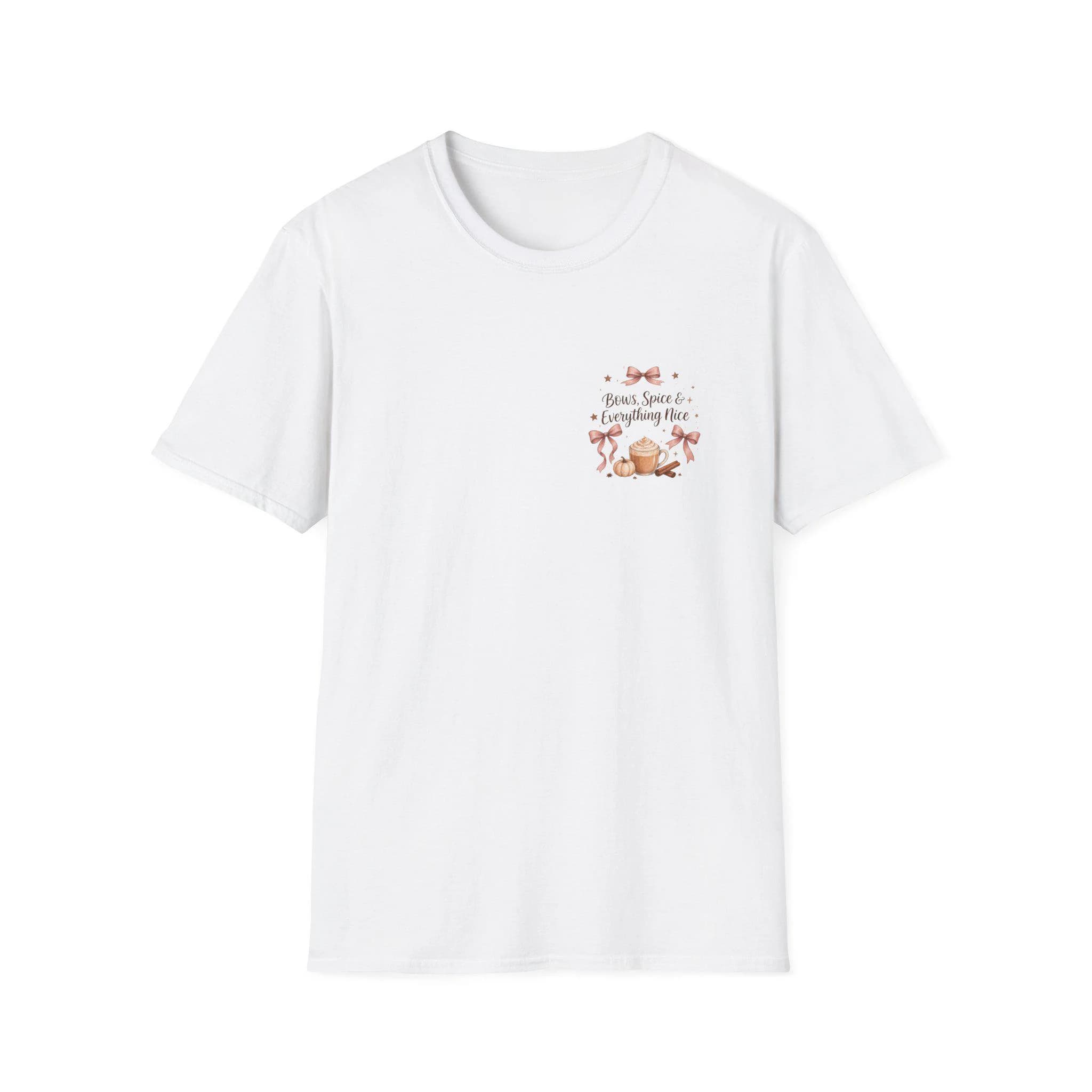Coquette Fall Tee, Pink Bow Pumpkin Spice Latte, Autumn Gift for Her - image 3