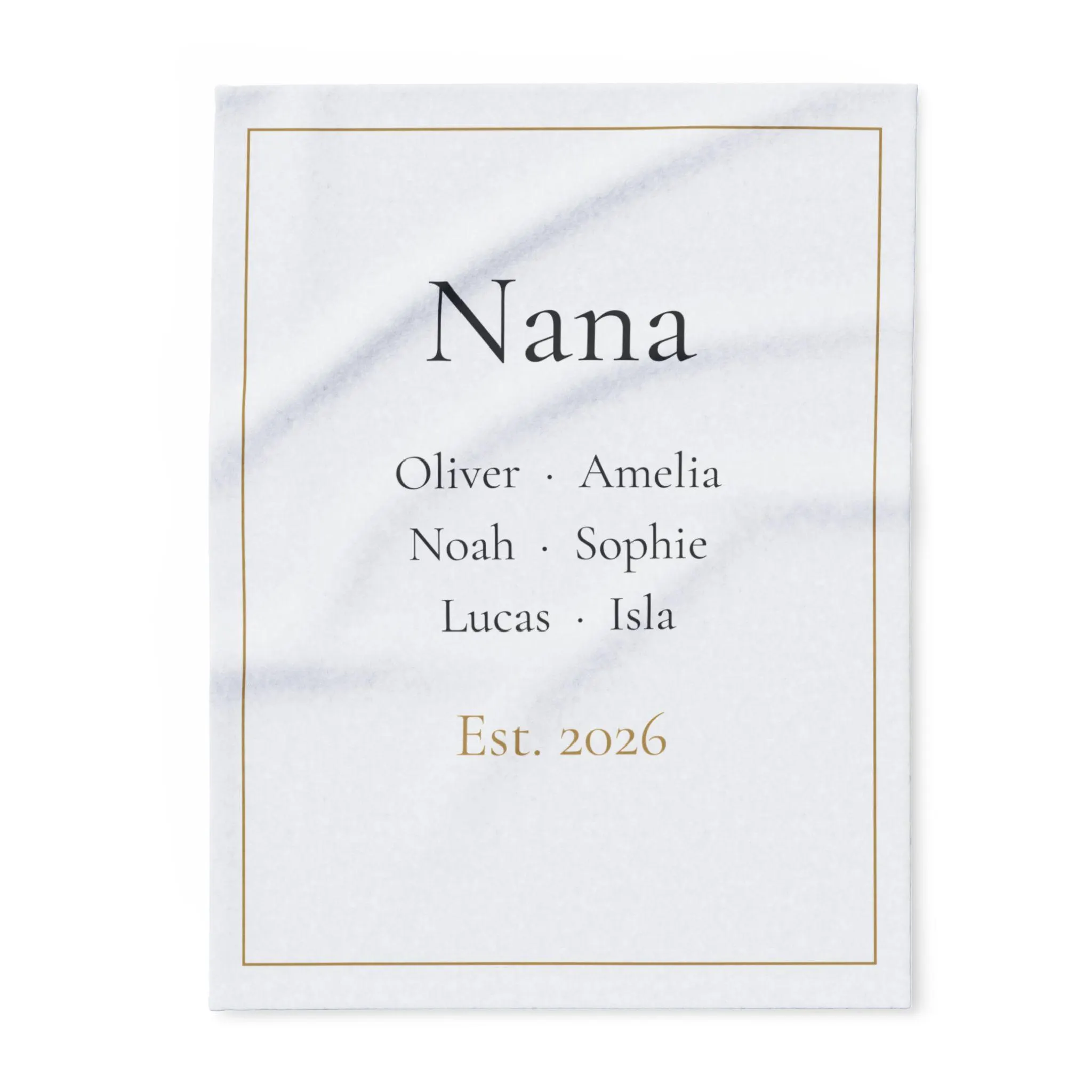 Personalized Nana Blanket with Grandkids Names, Custom Fleece Throw, Gift for Nana from Grandchildren, Christmas Gift - image 4