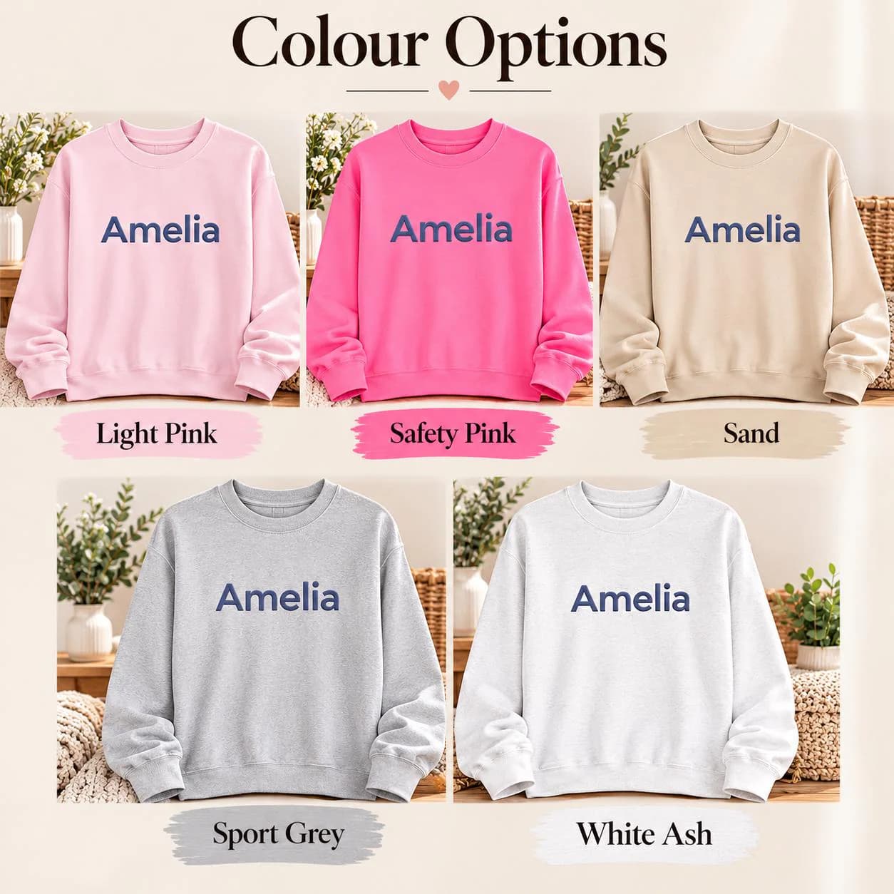 Personalized Puff Print Name Sweatshirt, Embossed Raised Text Crewneck (Made to Order) - image 4