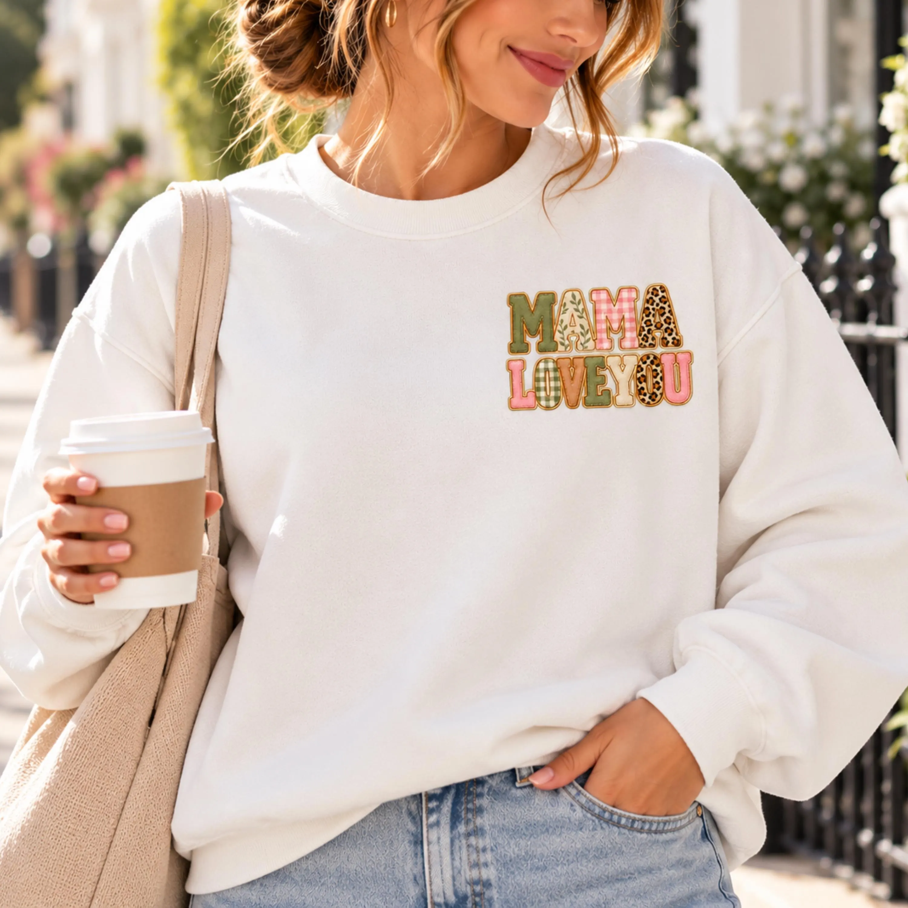 Personalized Embroidered Mama Love You Tee, Comfort Colors Cotton, New Mom Gift