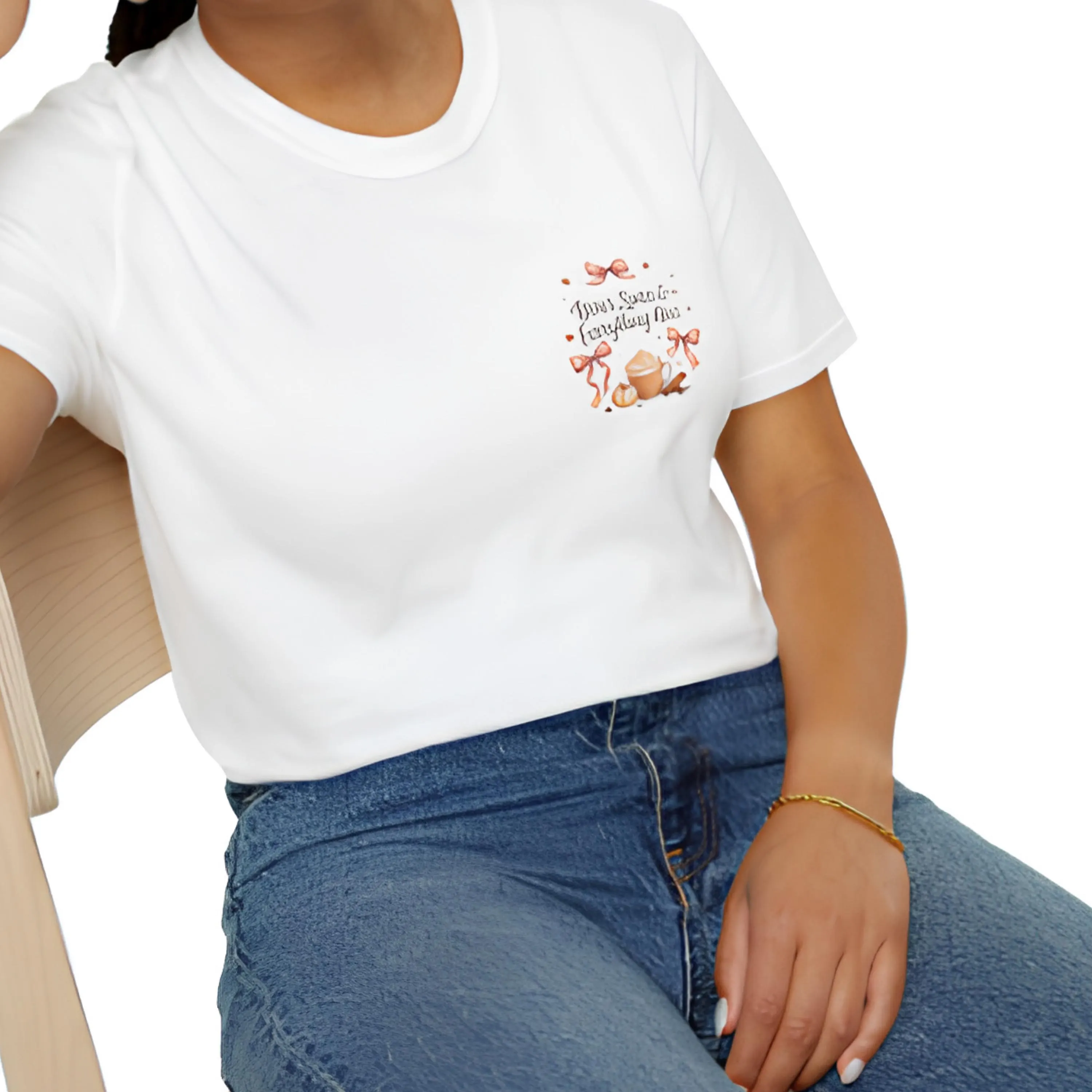 Coquette Fall Tee, Pink Bow Pumpkin Spice Latte, Autumn Gift for Her