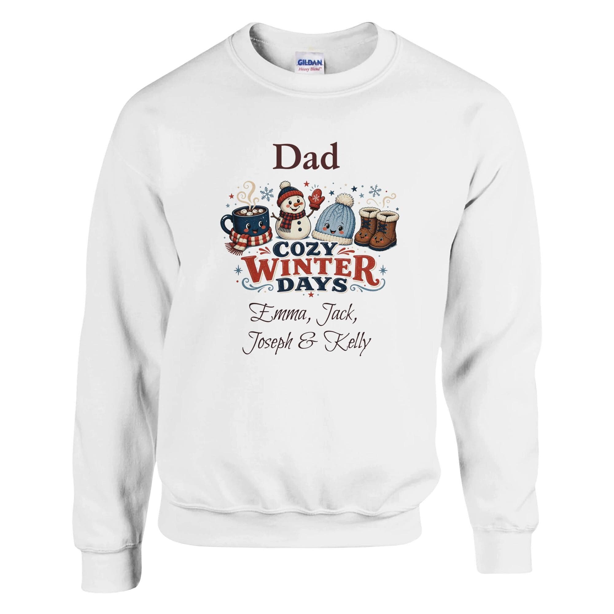 Personalized Dad Sweatshirt, Cozy Winter Days, Kids Names - image 4