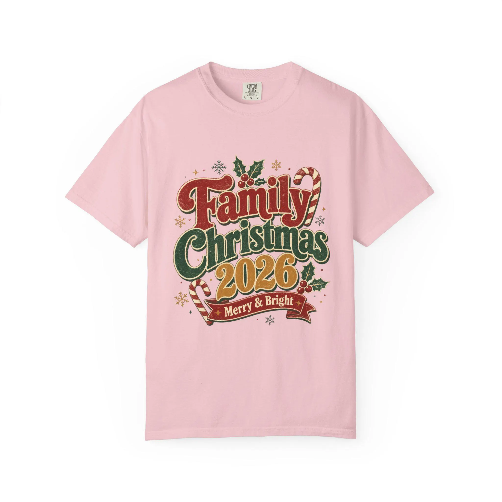 Family Christmas 2026 Shirt, Retro Holiday Tee, Comfort Colors 1717 (Garment-Dyed) - image 5