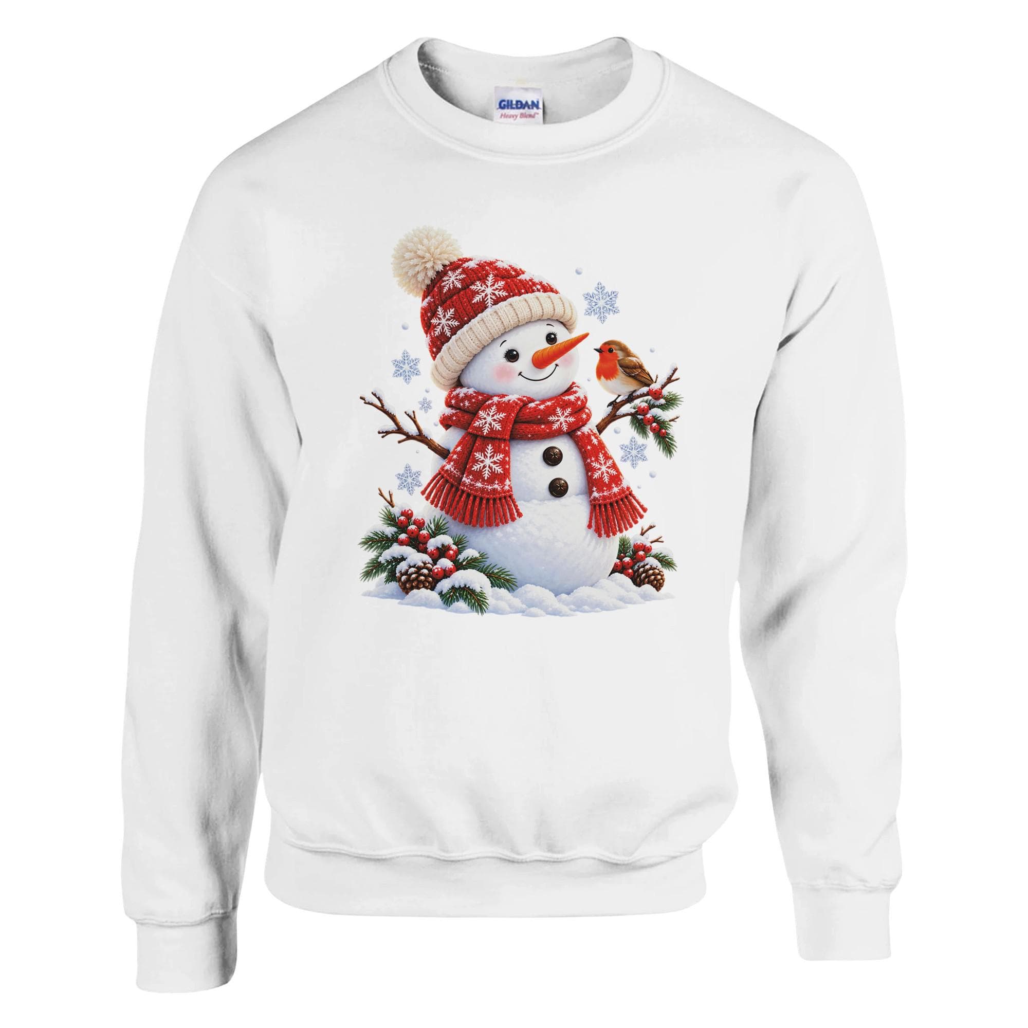 Watercolor Snowman Sweatshirt, Festive Winter Crewneck, Cozy Christmas Gift - image 3