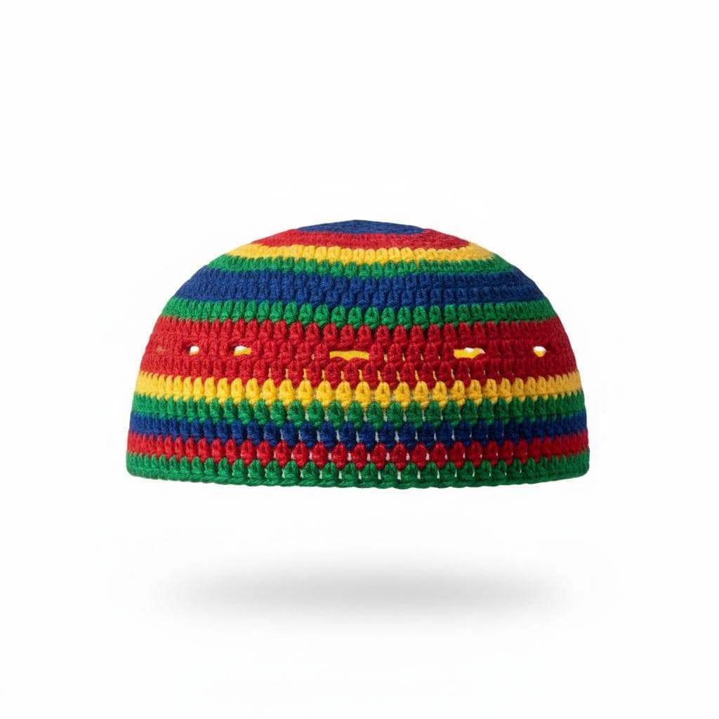 Kids Crochet Prayer Cap Pattern, Colorful Kufi Skull Hat for Beginner (PDF Download) - image 2