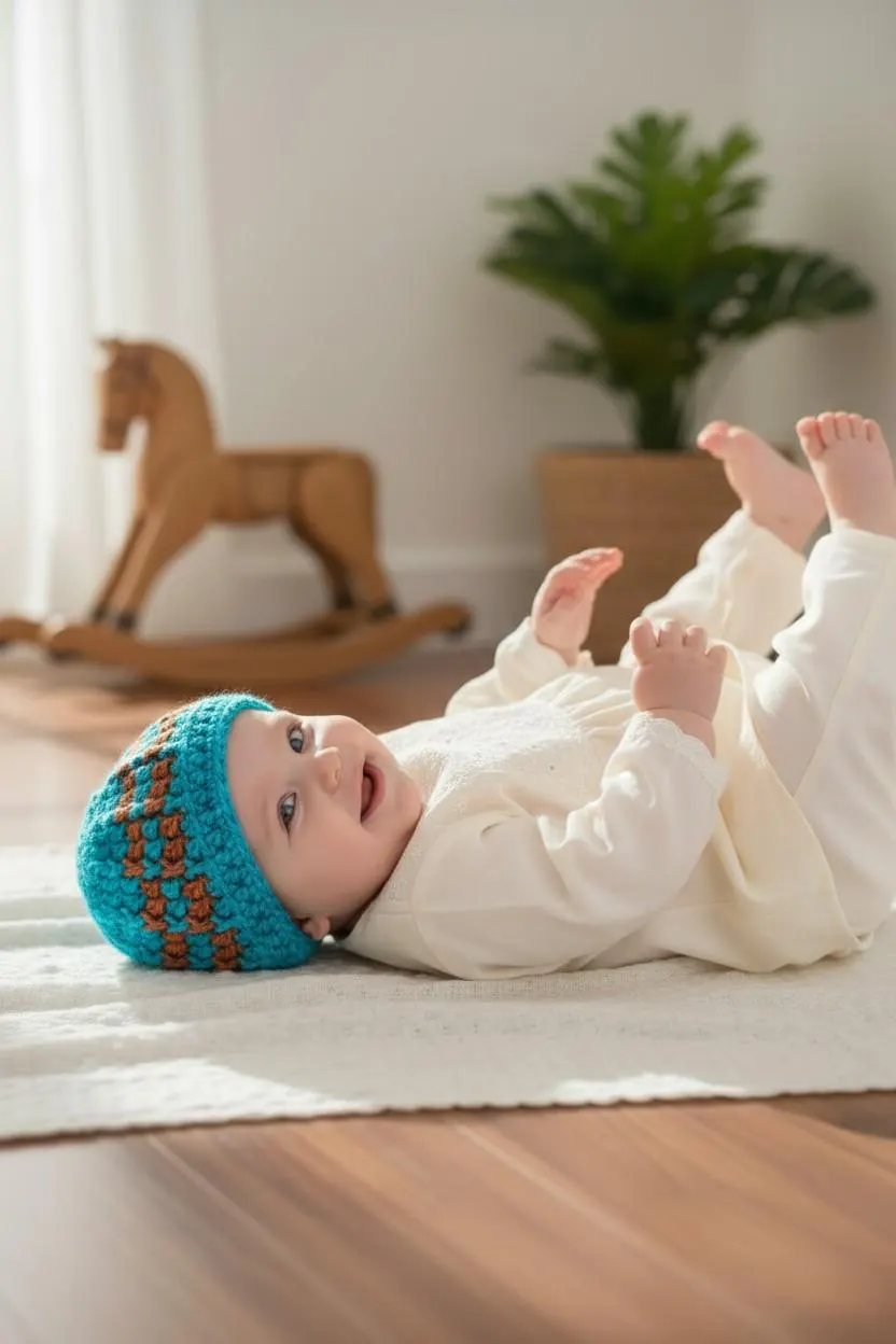 Crochet Beanie Pattern PDF, 0-3 month Baby prayer cap, Newborn Handmade hat Instant download - image 3