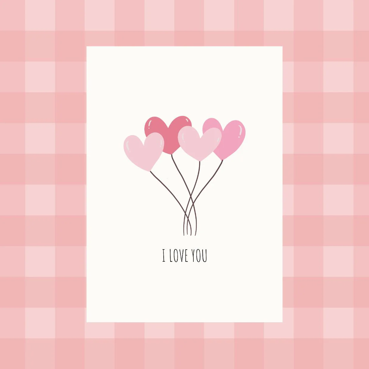 Editable I Love You Valentines Day Card Template Heart Balloons Aesthetic Greeting For Him Her Boyfriend Custom Anniversary Simple Pink Art - image 5
