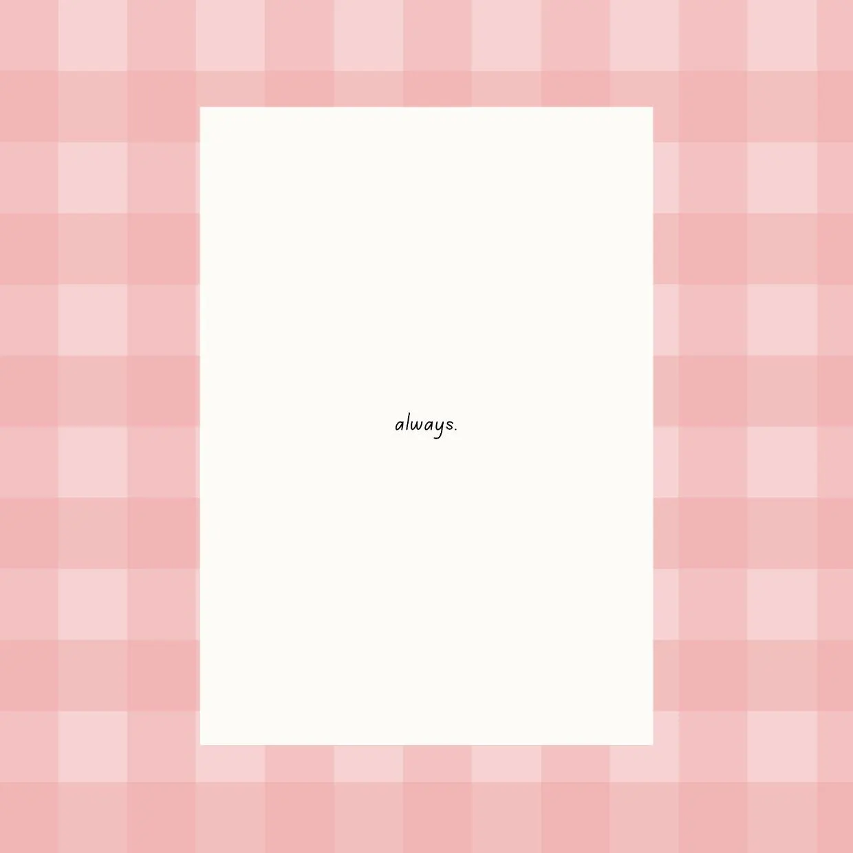 Editable Always Valentines Day Card Template Minimalist Aesthetic Simple One Word Greeting For Him Her Custom Anniversary Love Note - image 4