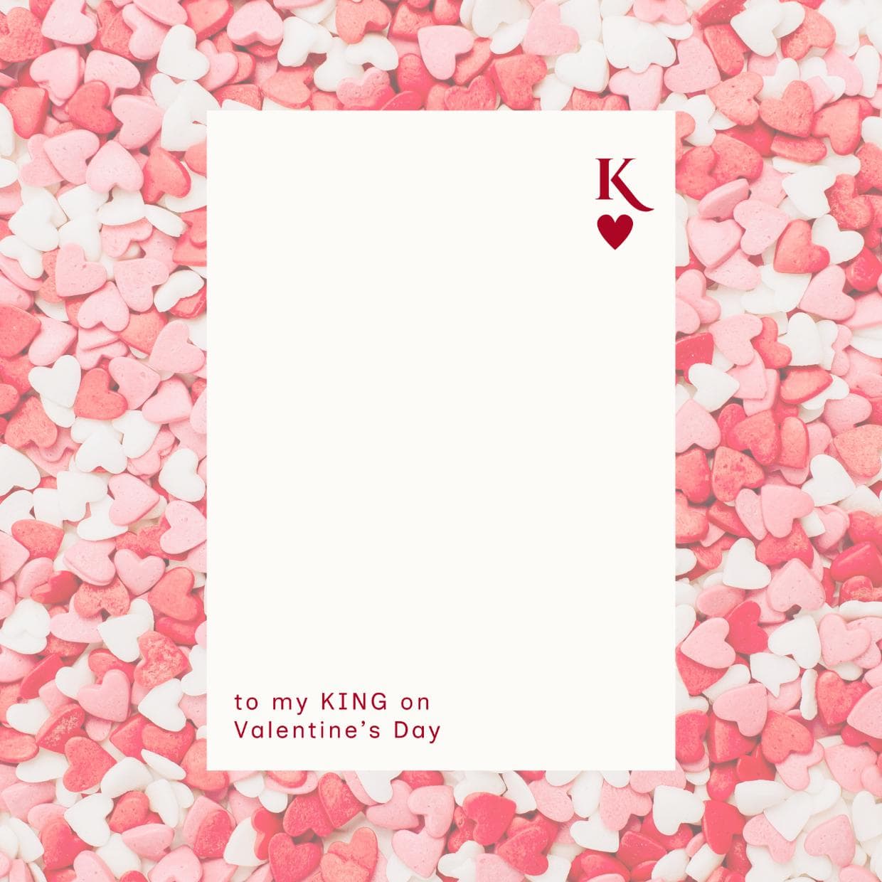Editable King Of Hearts Valentines Day Card Template For Husband Boyfriend Funny Poker Theme Love Note Custom Anniversary Greeting - image 2