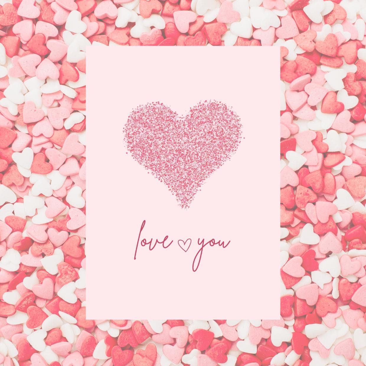 Editable Love You Valentines Day Card Template Pink Heart Aesthetic Cute Greeting For Him Her Boyfriend Anniversary Soft Romantic DIY - image 3