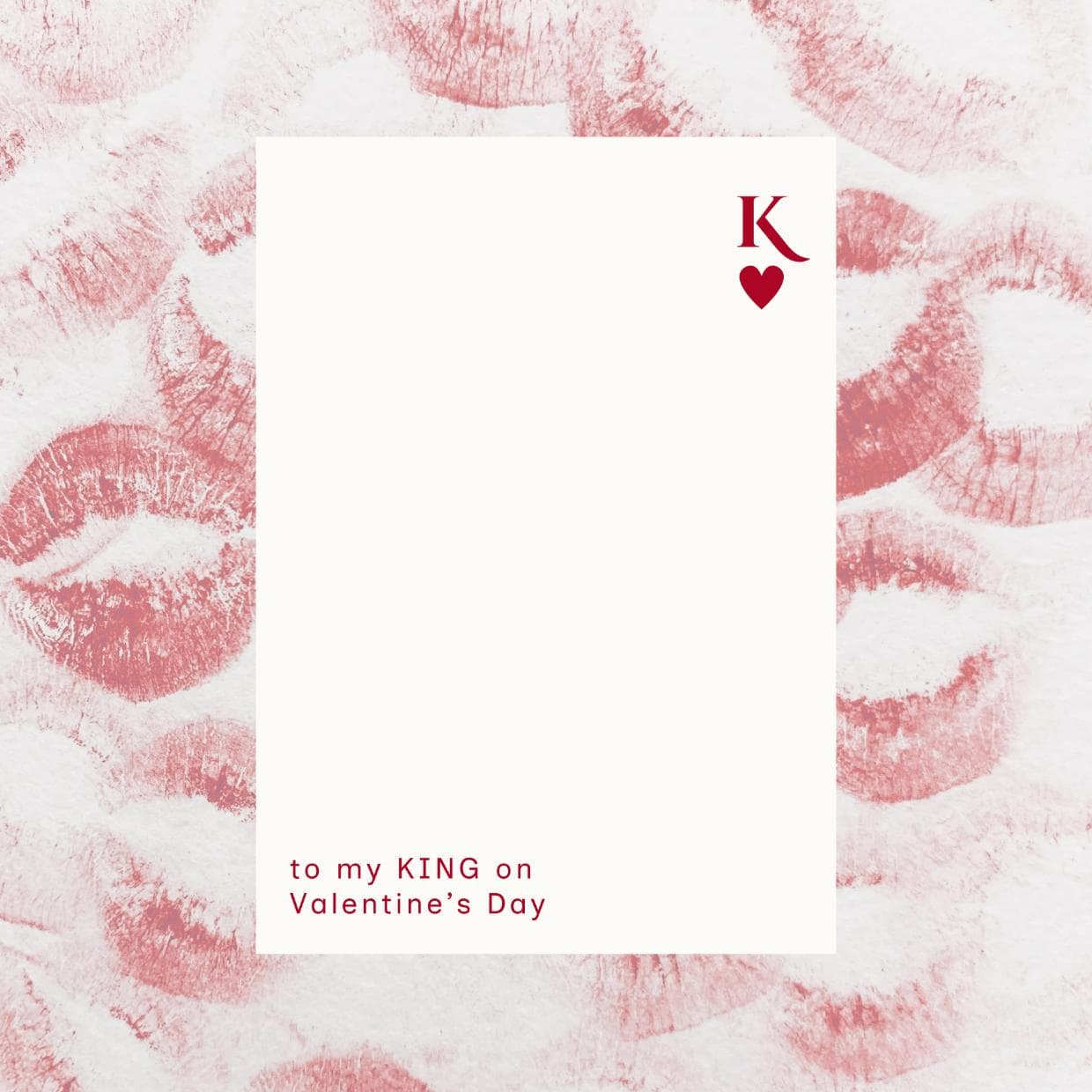 Editable King Of Hearts Valentines Day Card Template For Husband Boyfriend Funny Poker Theme Love Note Custom Anniversary Greeting - image 3