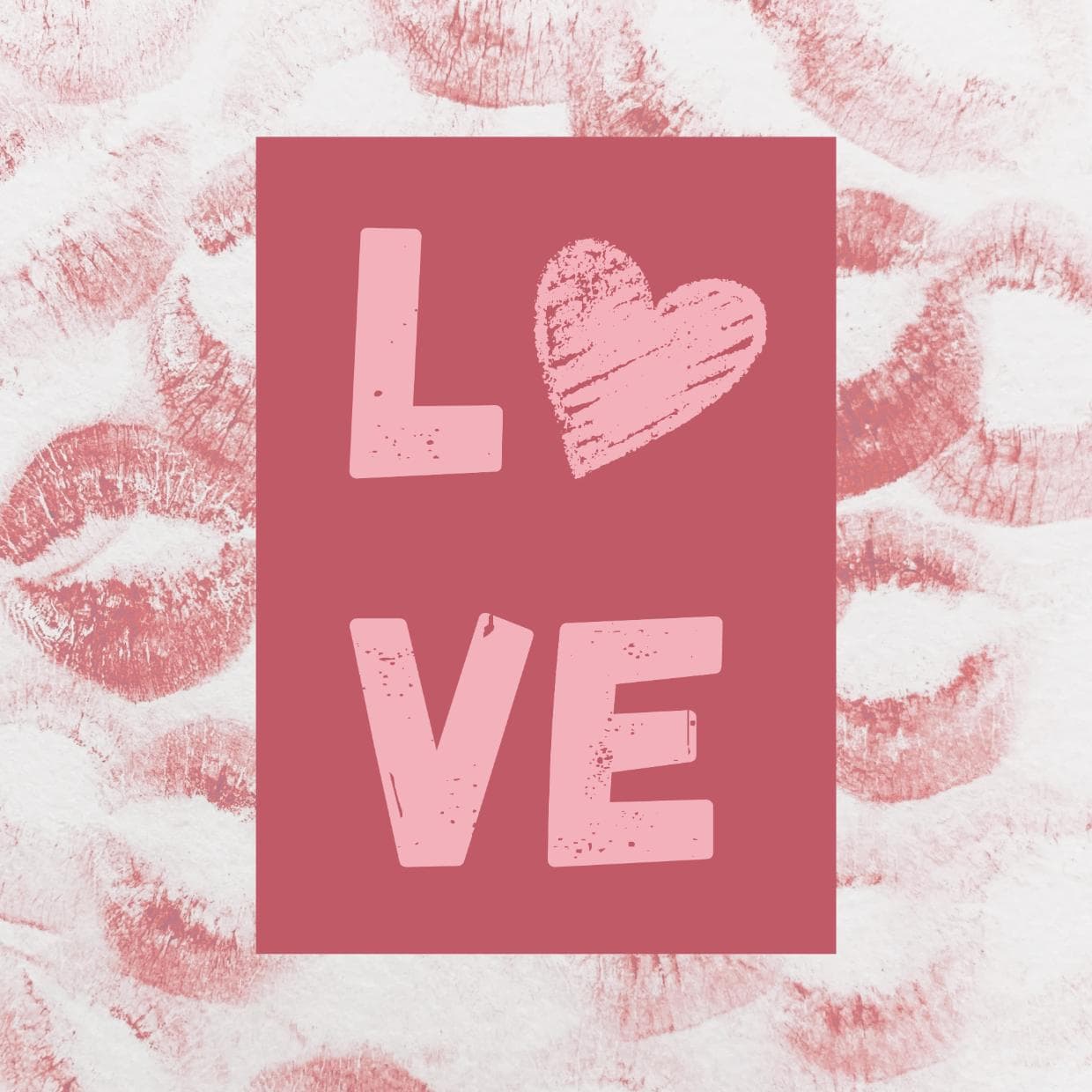 Editable Love Valentines Day Card Template Aesthetic Pink Heart Typography Boho Greeting For Him Her Minimalist Cute Anniversary Note - image 3