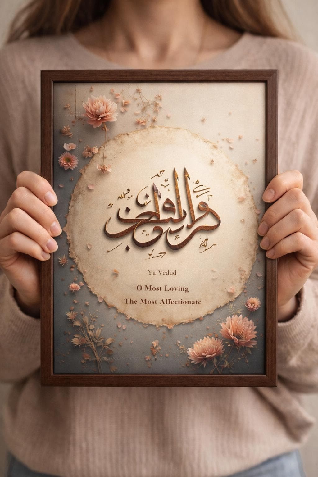 Ya Vedud Islamic Wall Art Printable, El-Wadud Arabic Calligraphy, O Most Loving, A4 Muslim Home Decor, Digital Download - image 4